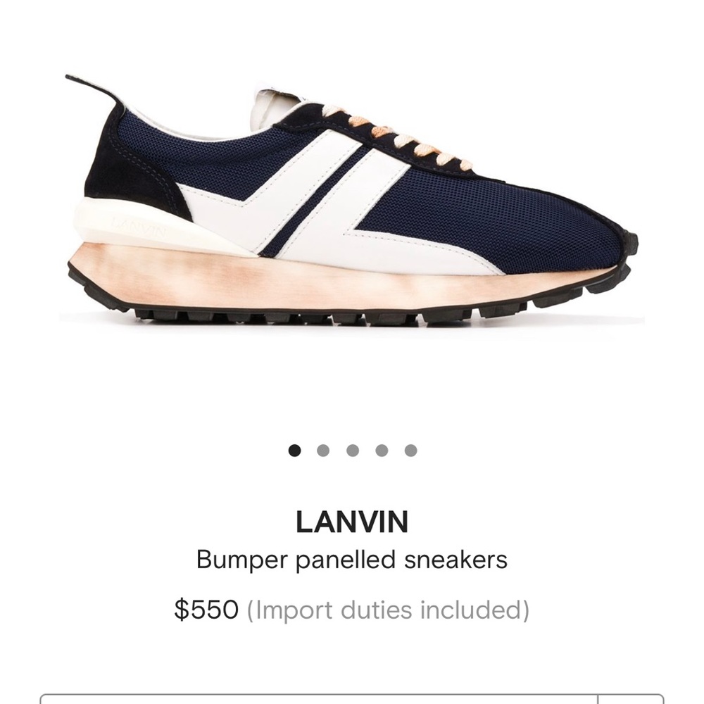 Lanvin bumper navy worn once condition 9.5/10